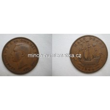 1/2 Penny 1944 - Anglie Half Penny - Jiří VI